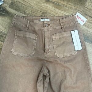 Bagatelle Women's Brown cropped wide Leg Jeans size 6